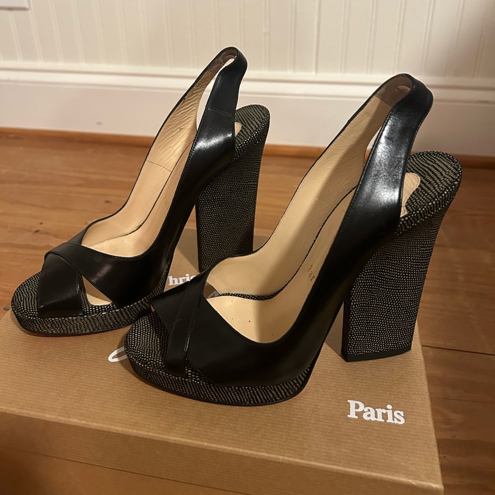 100% Authentic Christian Louboutin Pebble Heels women’s size 37